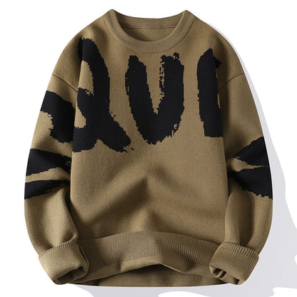 Sweater Men's Thick Sweater Trendy