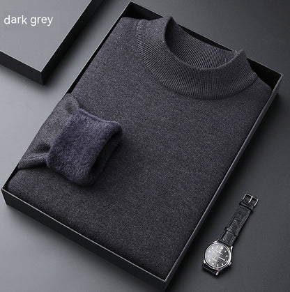 Half-collar Wool Sweater Winter Warm Men