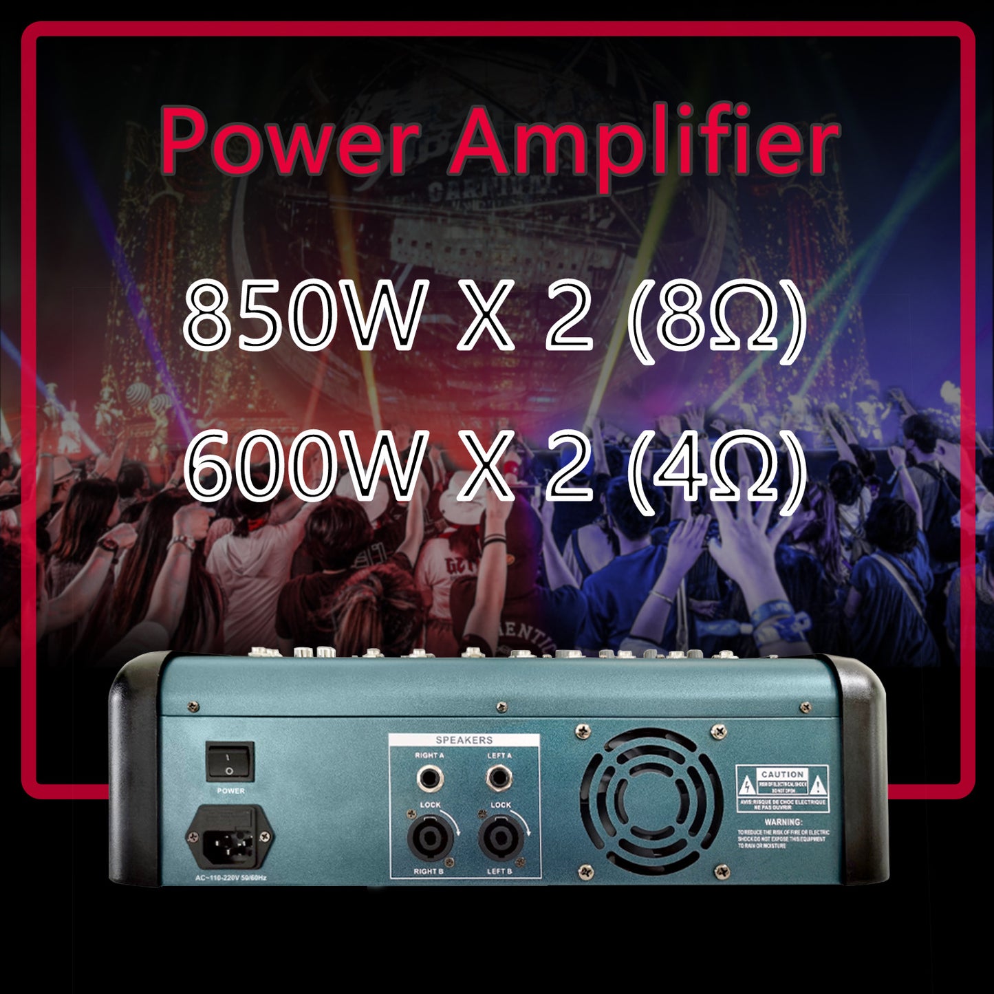 Channel High Power Sound Console Of Power Amplifier Bluetooth Equalizer Mixer With 16DSP