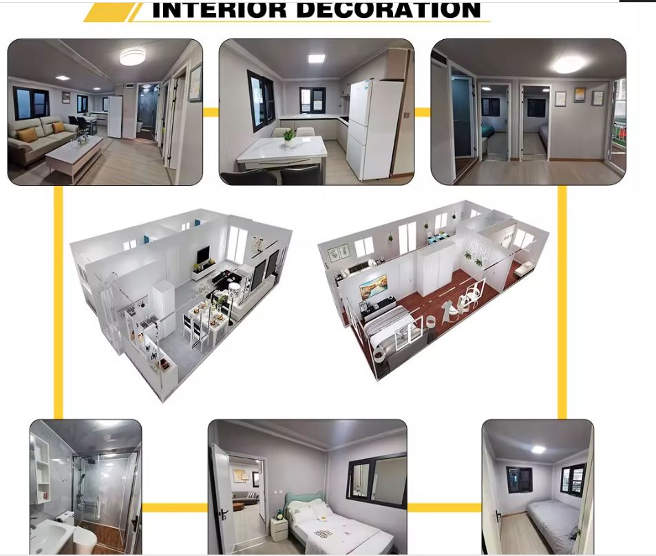 20FT Australia 2 bedroom luxury predfabricated container homes 40ft expandable container house with full bathroom