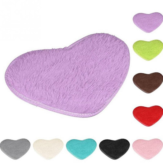Thickened heart-shaped silk mats door mats bathroom non-slip mats living room bedroom bedside carpet