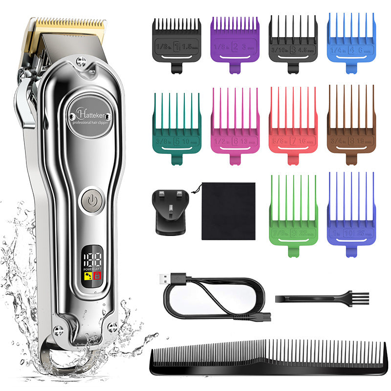 Hair Scissors Metal Machine Intelligent LED LCD Display Hair Salon Washing Electric Clipper Razor