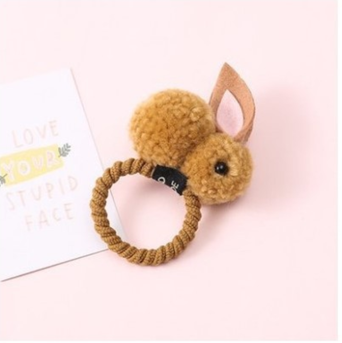 Cute three-dimensional bunny rubber band