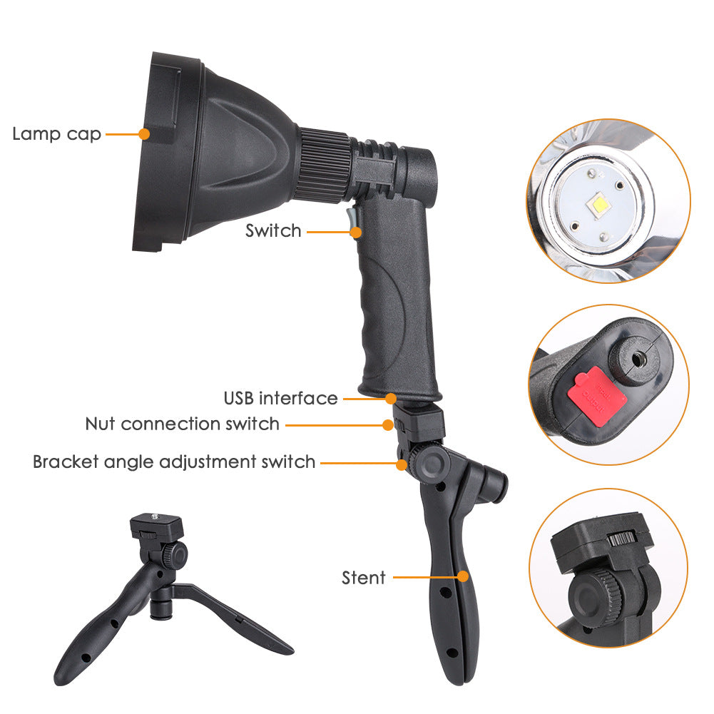 L2 strong light long-range bracket type flashlight