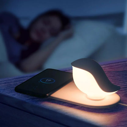 Led Night Light Mobile Phone Wireless Charging Bedside Bedroom Sleeping Light