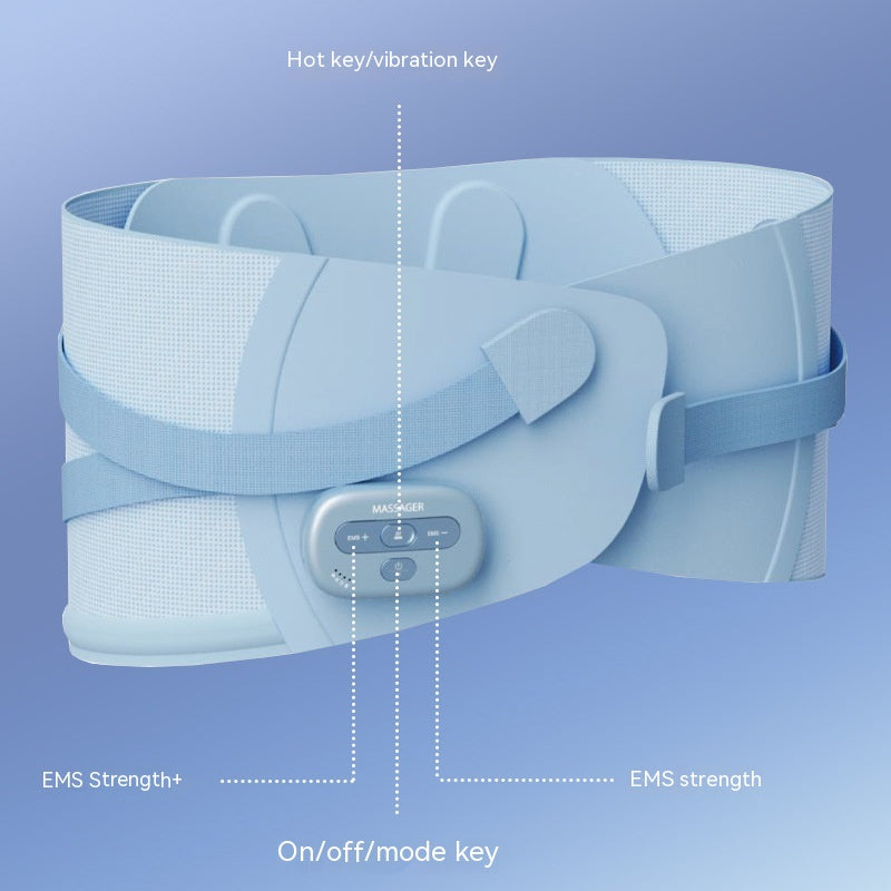 Massage Belt EMS Pulse Hot Compress Vibration