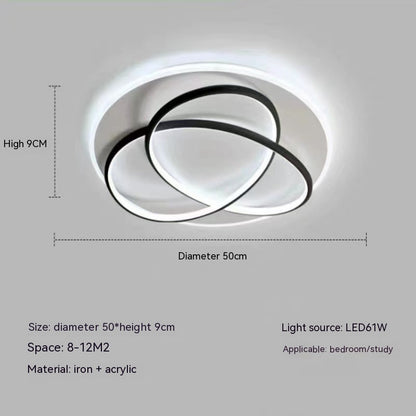 Clover LED Ceiling Lamp Nordic Living Room Modern Light Luxury Bedroom Light Warm Room Lamp