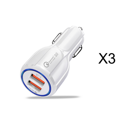 Quick Charge 3.0 Car Charger For Mobile Phone Dual Usb Car Charger Qualcomm Qc 3.0 Fast Charging Adapter Mini Usb Car Charger