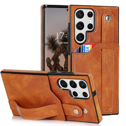 Applicable Wrist Strap Mobile Phone Skin Protective Leather Case