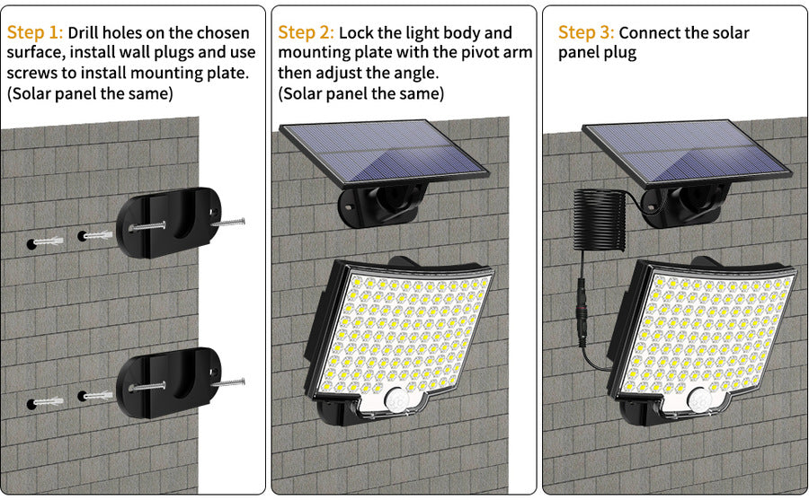 Garden Lamp 106led Solar Wall Lamp