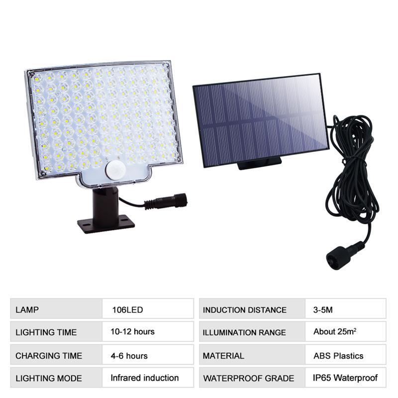 Garden Lamp 106led Solar Wall Lamp