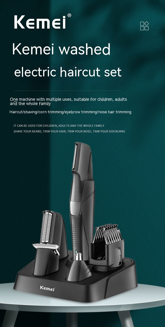 Electric Hair Clipper-5029 Fully Washable Pogonotomy Nose Carving All-in-one Household Haircut Suit