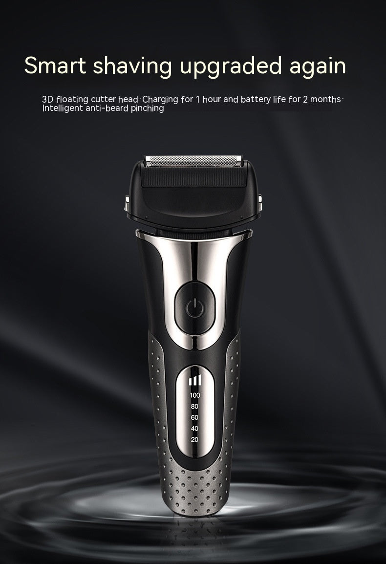 Reciprocating Three-bit Floating Shaver LED Display Rechargeable Men