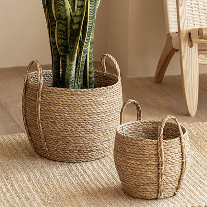 Handmade Vine Woven Flower Basket With Handle