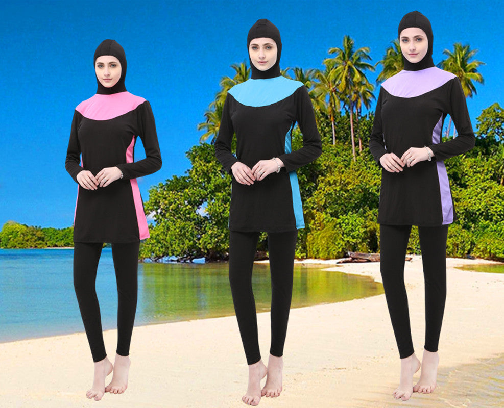 Conservative Sunscreen Women's Split Swimsuit Hooded