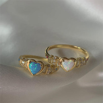 Fashion Opal Zircon Ring Ladies