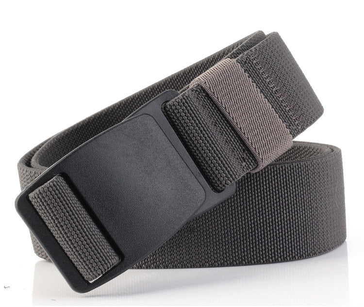 Elastic Belt Donefu Plastic Steel Pom Buckle Casual All-Match Belt