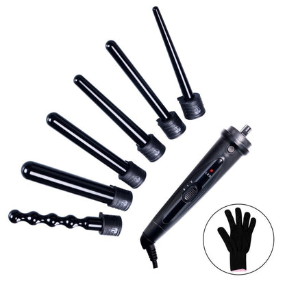 Hair Curler Hair Curler For Curling Or Straightening Multi-function LED Multi-gear Temperature Adjustment 6 In 1 Hair Curler