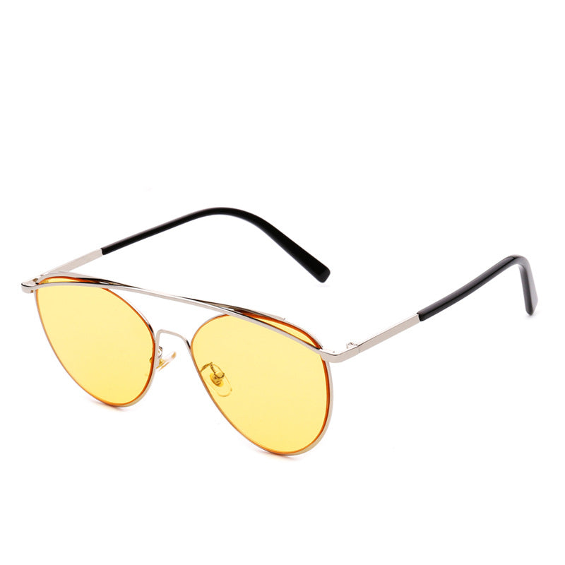 Women's Metal Oval Sunglasses