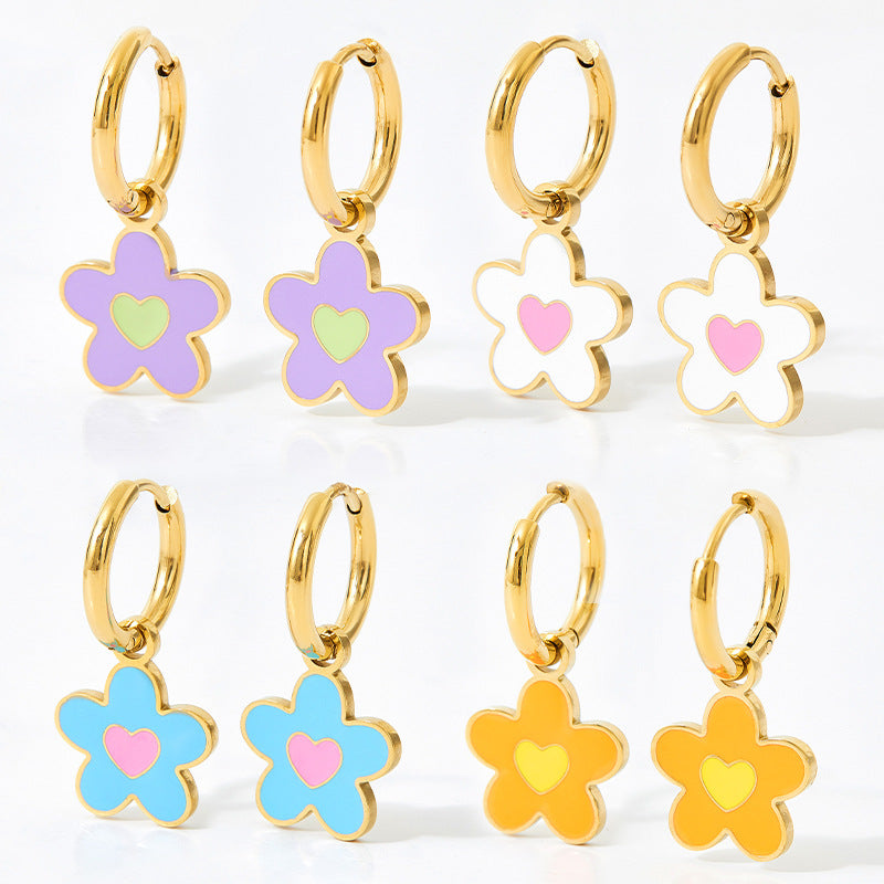 Women's Alloy Cute Colorful Oil Necklace Earrings