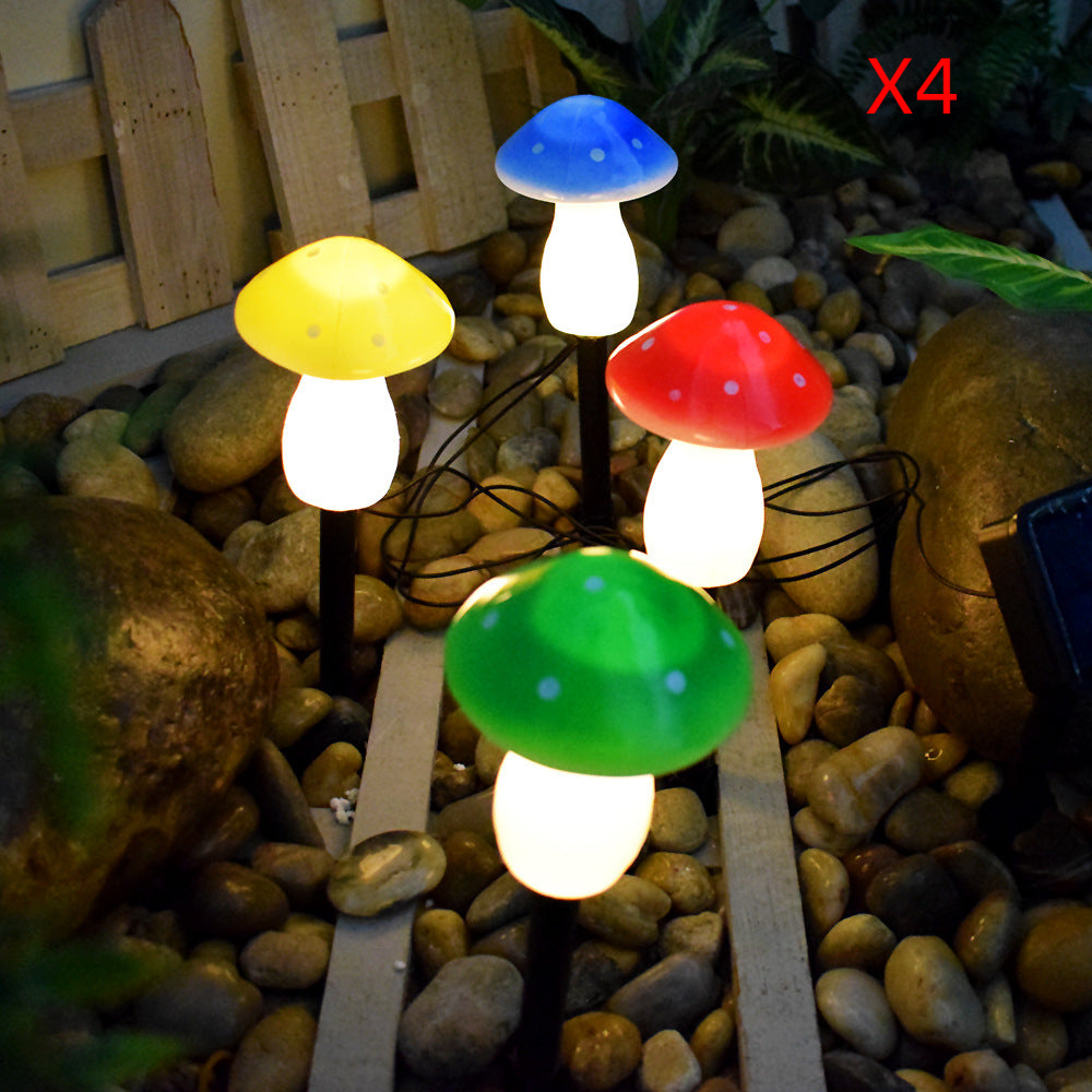 Plastics Solar Mushroom Night Light Outdoor Courtyard Garden Balcony Layout Lawn Waterproof Landscape Decoration Colorful Light