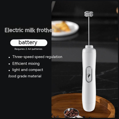 Milk Frother Egg Beater Coffee Frother Household Electric Milk Stirring Battery Handheld Blender