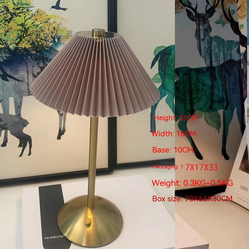 Light Luxury Metal Creativity Mushroom Small Night Lamp