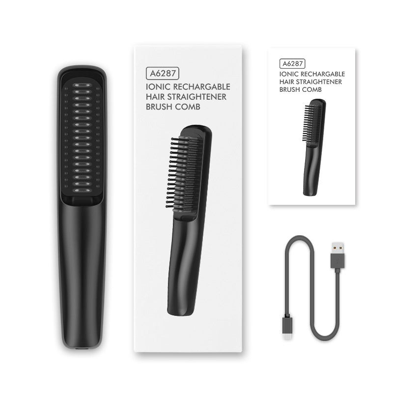 Wireless Charging Anion Straight Comb Usb Charging For Curling Or Straightening