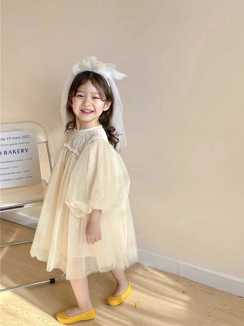 Girls Fashion Simple Solid Color Tulle Skirt