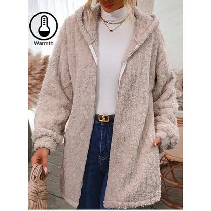 Hooded Long Sleeve Coat Top Women's Cardigan