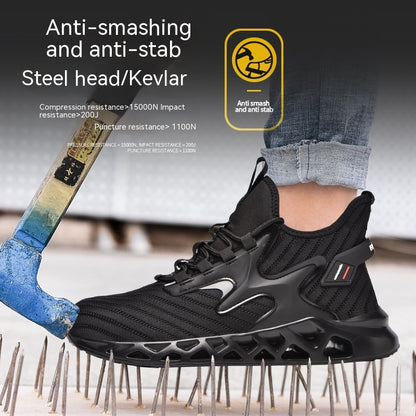 Anti Smashing And Anti Piercing Steel Toe Safety Shoes
