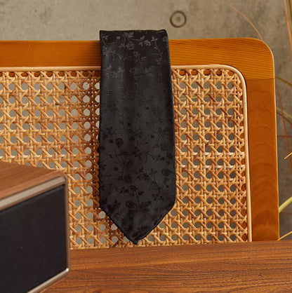 Three-fold Roll Wool Lining Handmade Tie Silk Jacquard Businese Suit Accessories