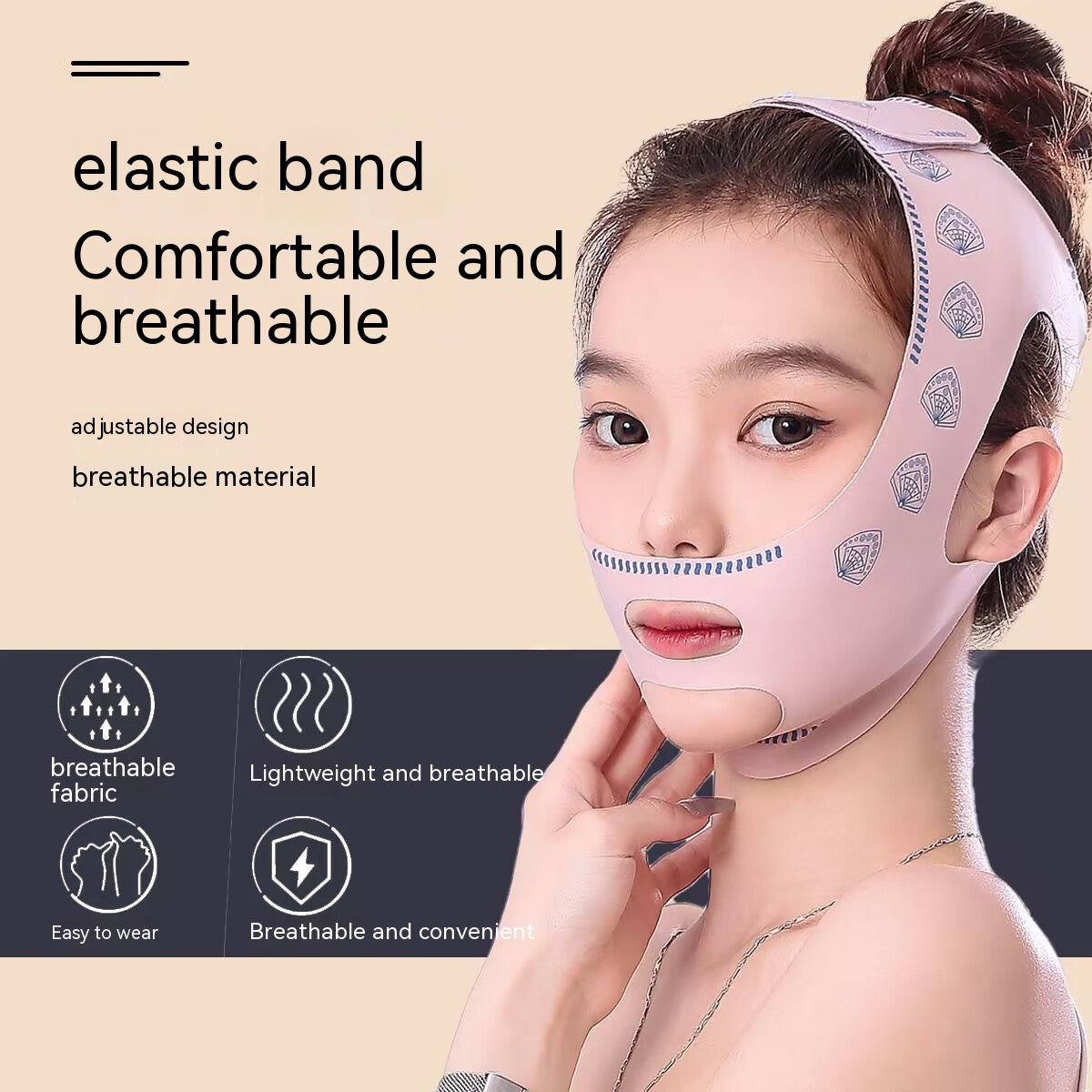Day And Night Available Fast V Face Lifting Thin Masseter Skin Tightening Bandage Mask