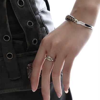 Metal Stitching Personalised Unisex Style Premium Bracelet