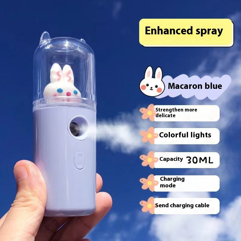 Creative Cartoon Cute Rabbit Doll Water Replenishing Instrument USB Rechargeable Humidifier Handheld