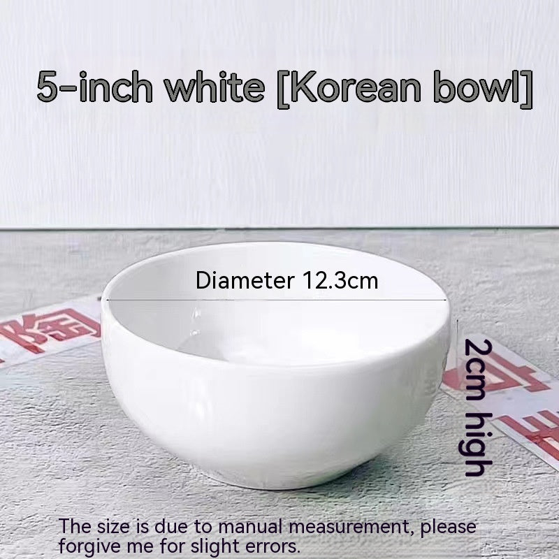 Ceramic Bowl Household Tableware Restaurant White Rice