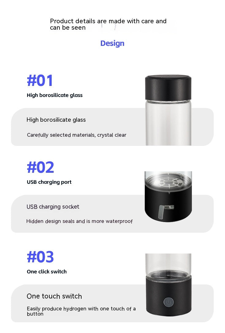 Hydrogen And Oxygen Separation Hydrogenrich Water Cup