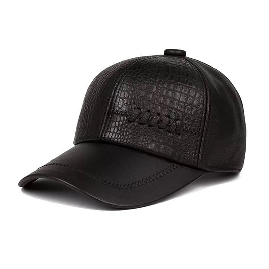 Autumn And Winter Casual Men's Leather Hat
