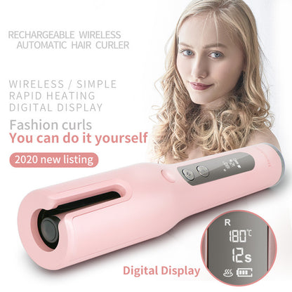 Wireless Automatic Curler USB  LCD Screen Ceramic Heating Anti-perm Curler