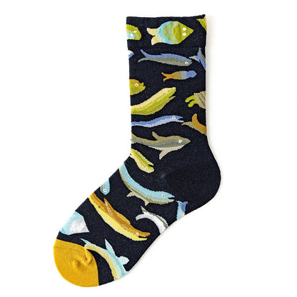 Women's Mid-calf Autumn And Winter 100 Cotton Socks