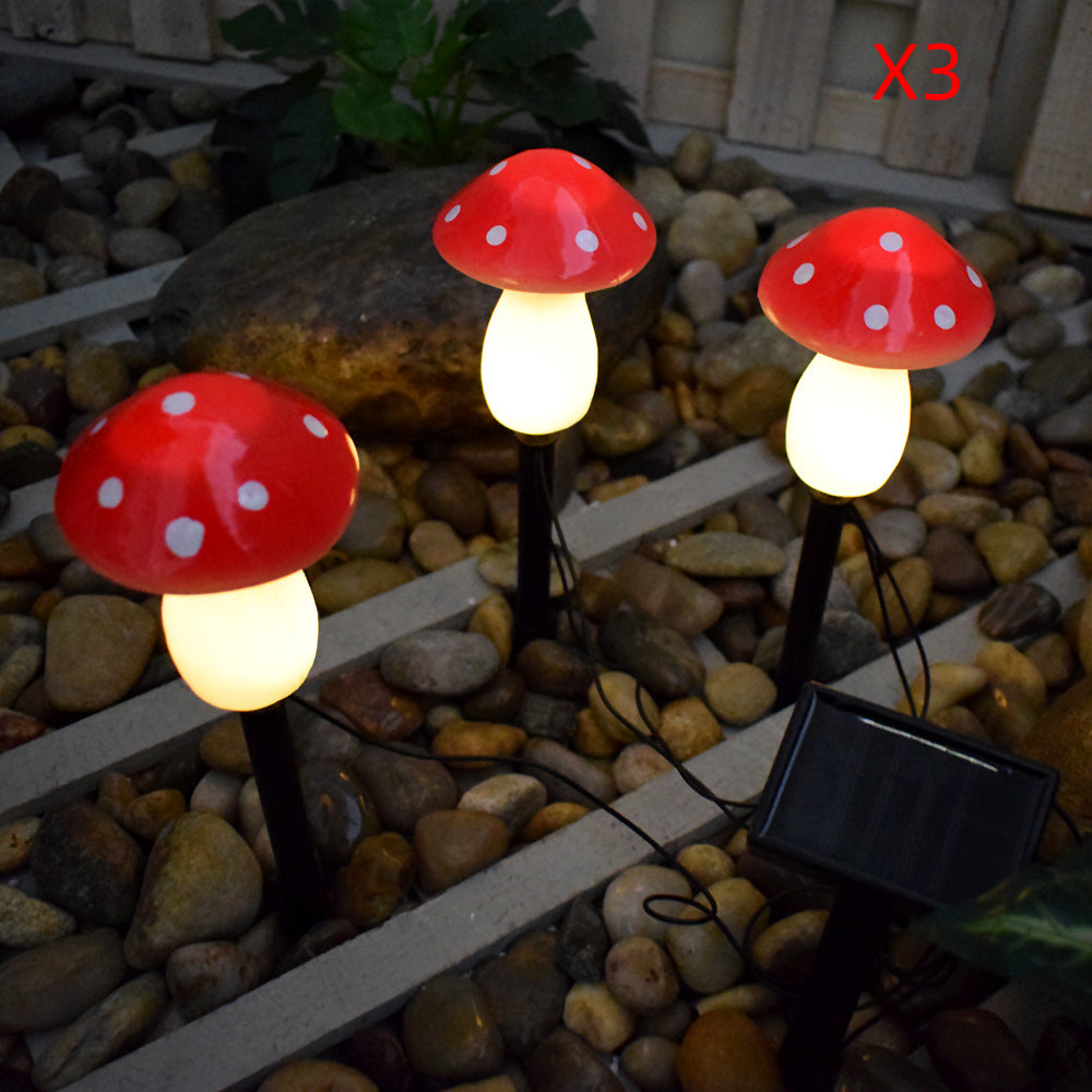 Plastics Solar Mushroom Night Light Outdoor Courtyard Garden Balcony Layout Lawn Waterproof Landscape Decoration Colorful Light