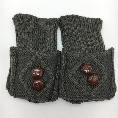 Fashion Button Warm Foot Sock