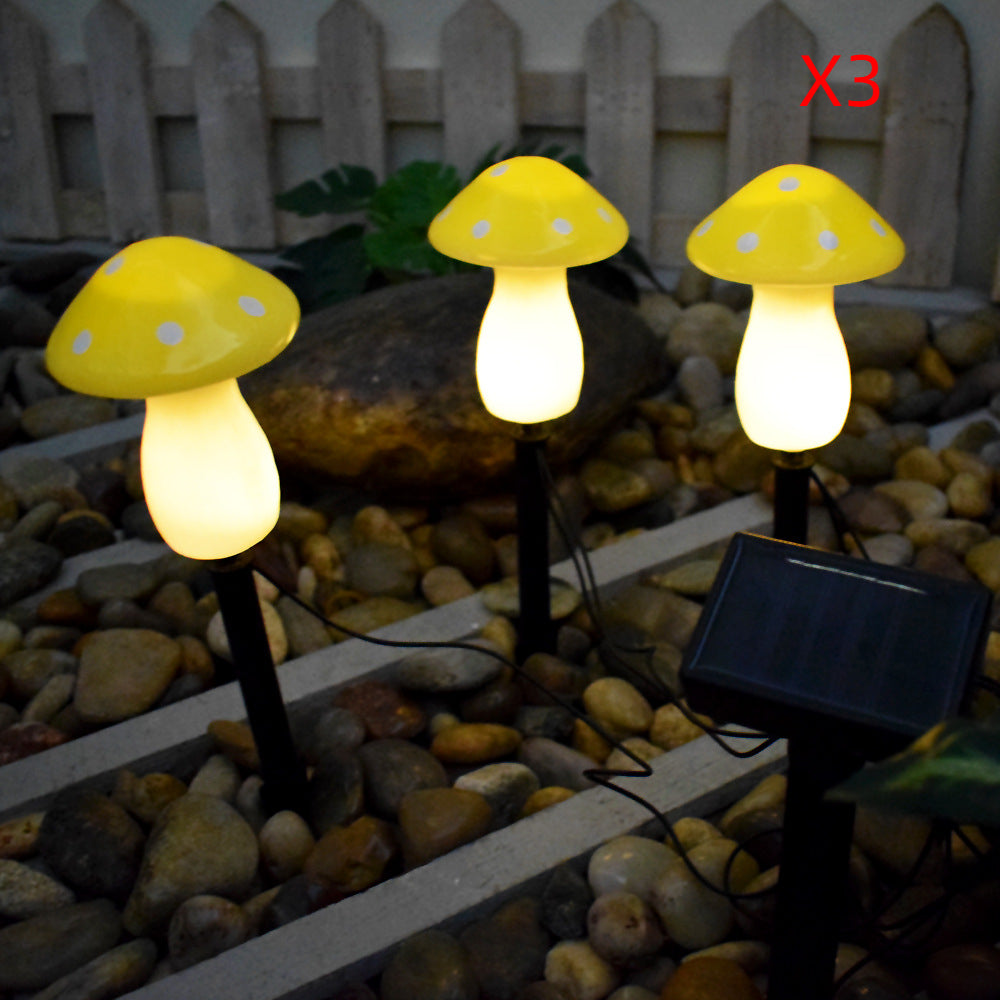 Plastics Solar Mushroom Night Light Outdoor Courtyard Garden Balcony Layout Lawn Waterproof Landscape Decoration Colorful Light