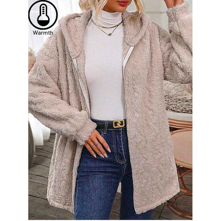 Hooded Long Sleeve Coat Top Women's Cardigan