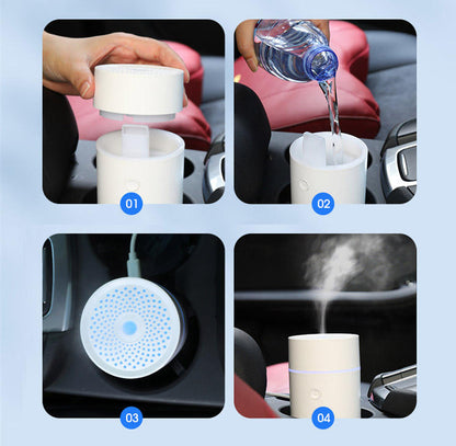 Dropshipping Car Diffuser Aroma Ultrasonic Water Mist Humidifier Lighting Oils Diffuser Car Aroma Diffuer Humidifier