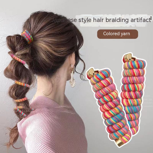 Wool Straight Phone Line Hair Ring Hair Braiding Artifact Women