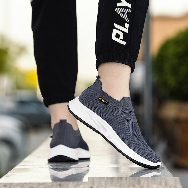Spring Sports Leisure Cloth Shoes Flying Woven Thin Mesh Shoes