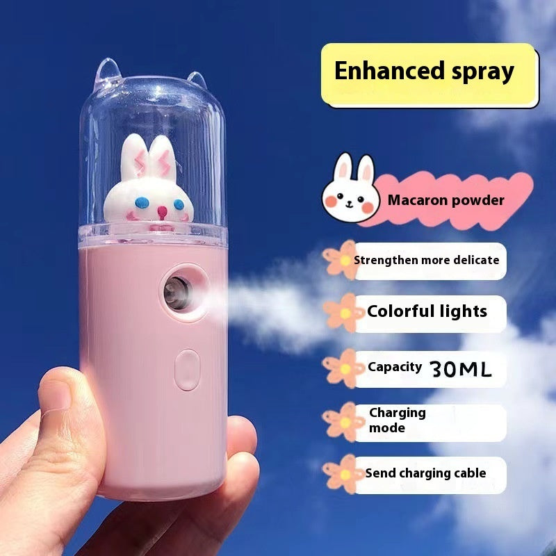 Creative Cartoon Cute Rabbit Doll Water Replenishing Instrument USB Rechargeable Humidifier Handheld