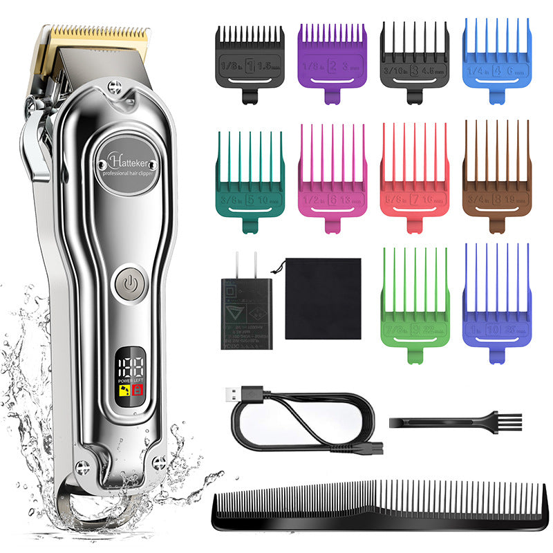 Hair Scissors Metal Machine Intelligent LED LCD Display Hair Salon Washing Electric Clipper Razor