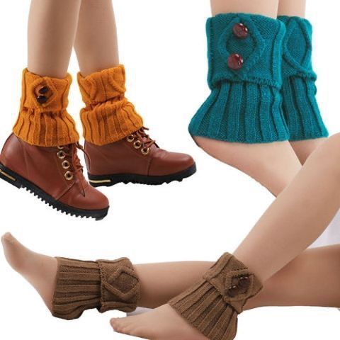 Fashion Button Warm Foot Sock